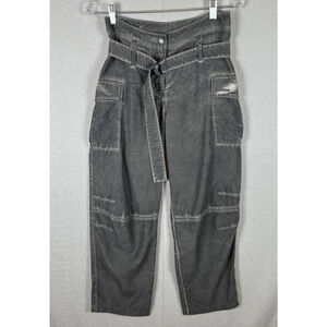 Cop Copine Womens Wide Leg Y2k Utilitarian Size 36 Small Cargo Pants Baggy